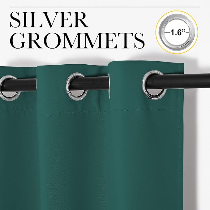 NICETOWN Christmas Curtain Panels Blackout Draperies Decoration, Thermal - Image 2