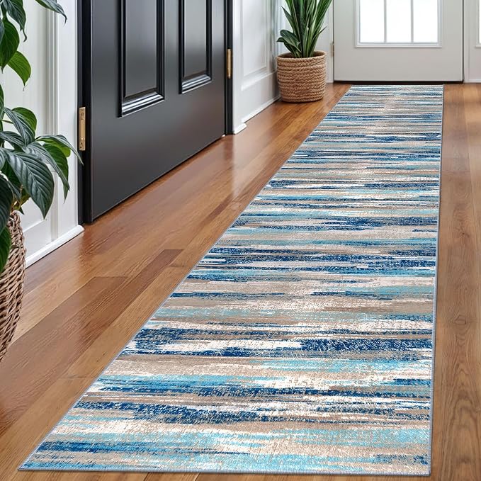 Lansny Modern Abstract Runner Rug 2x10 by lansny