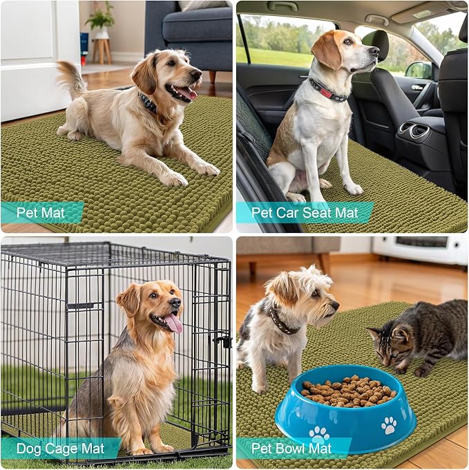 OLANLY Dog Door Mat for Muddy Paws 30x17, Absorbs Moisture and Dirt, Absorbent - Image 7