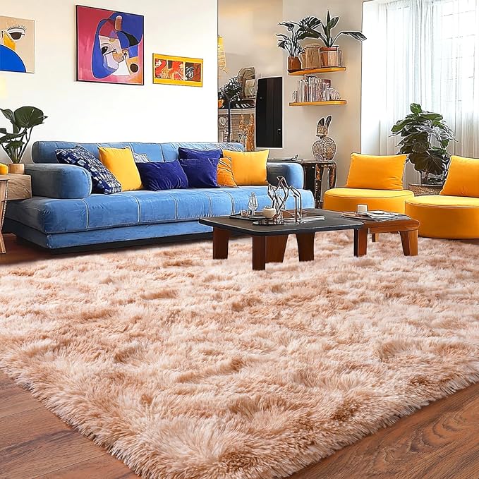 Pionblank 8x10 Rug for Living Room, Fuzzy Plush Large Area Rug, Fluffy Modern - Image 3