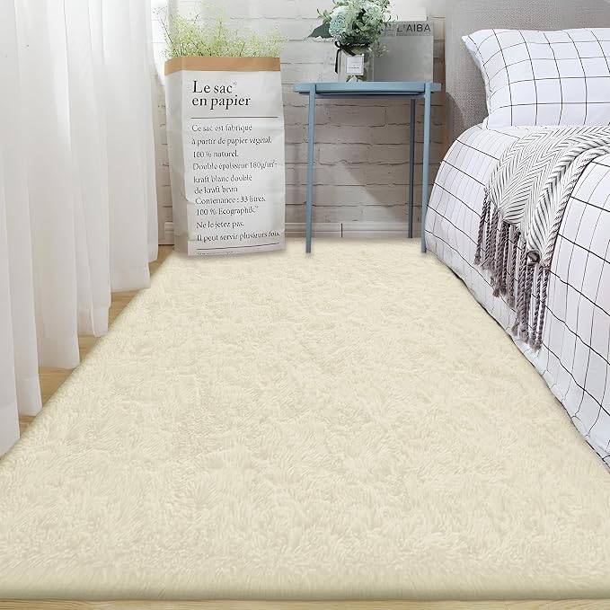 2x6 Runner Rug for Bedroom: Fluffy Shag Soft Washable Rugs Small Fuzzy Plush - Image 5