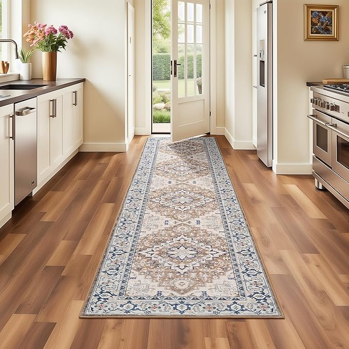 Lofus 2x8 Hallway Washable Runner Rug, Vintage Kitchen Runners Non Slip by Lofus