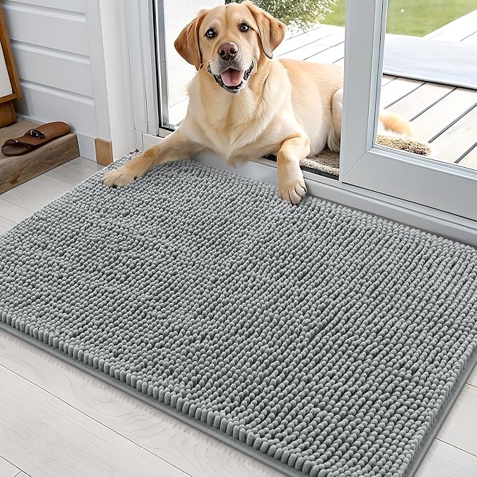 OLANLY Dog Door Mat for Muddy Paws 36x24, Absorbs Moisture and Dirt, Absorbent by OLANLY