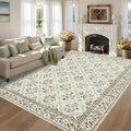 6x9 Machine Washable Area Rugs for Living Room Floral Stain Resistant Soft by GarveeHome