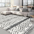Nakagishi Black Rug Living Room 5X7: Washable Boho Large Neutral Soft Rug by NakagishiAreaRug