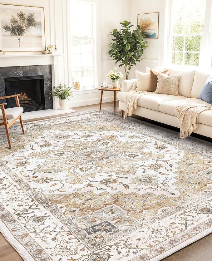 Amada 8x10 Area Rugs, Low-Profile Large Washable Area Rug - Image 8