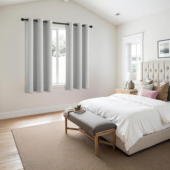 MIULEE Blackout Curtains for Bedroom 2 Panels 40 x 84 Inch Long Silver | - Image 6