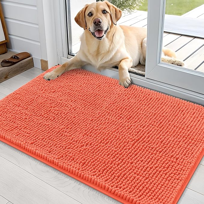 OLANLY Dog Door Mat for Muddy Paws 35x24, Absorbs Moisture and Dirt, Absorbent by OLANLY