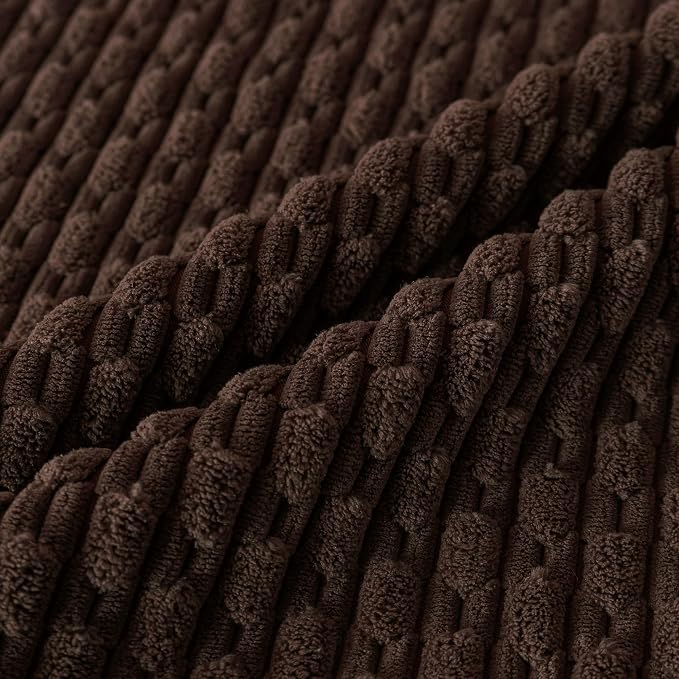 Set of 4 Dark Brown Decorative Throw Pillow Covers 16x16 Inch Corduroy Pillow - Image 3
