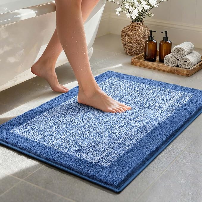 Bathroom Rugs 30x20 Non Slip Washable, Soft Absorbent Quick Dry Mats by Unknown