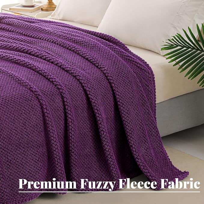 Whale Flotilla Extra Large Fuzzy Fleece Throw Blanket - Image 2