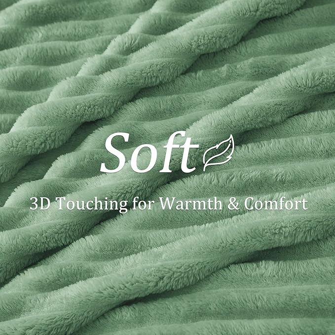 BEDELITE Fleece Green Throw Blanket - Image 5