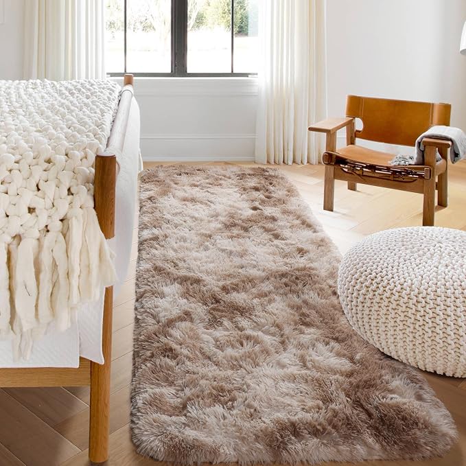 ONASAR Runner Rugs for Bedroom Living Room, Tie-Dyed Beige 2x6 Bedside Hallway - Image 5