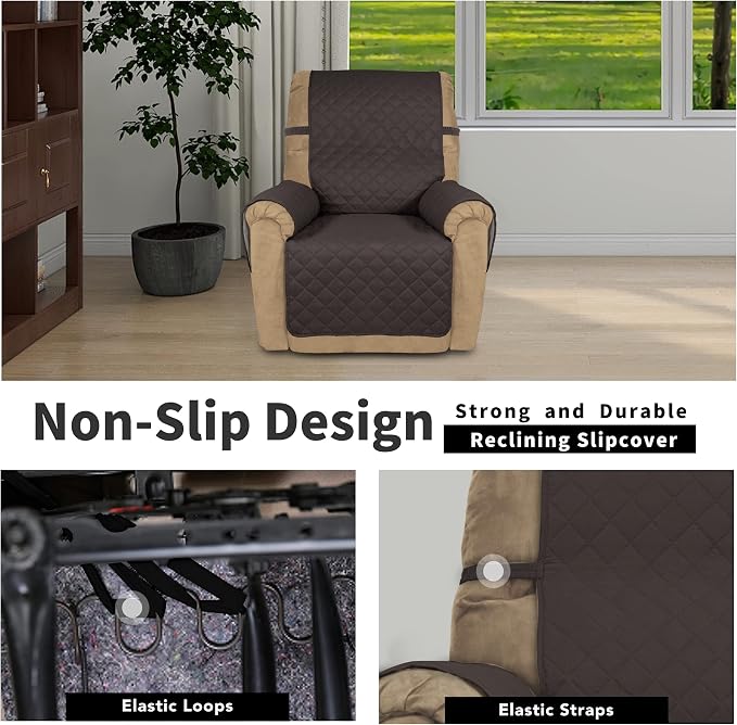 Easy-Going Recliner Chair Slipcover Reversible Sofa Cover Water Resistant Couch - Image 3