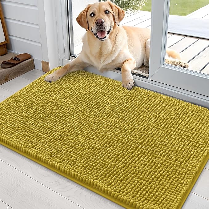 OLANLY Dog Door Mat for Muddy Paws 36x24, Absorbs Moisture and Dirt, Absorbent by OLANLY