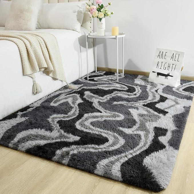 TWINNIS Super Soft Shaggy Rugs Fluffy Carpets, 4x5.9 Feet, Indoor Modern Plush - Image 7