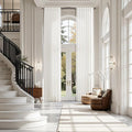 Extra Long Beige White Linen Curtains 126 Inch by Nanspring