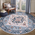 SERISSA Boho Round Area Rug, 5ft Washable Non-Slip Circle Rug, Ultra Soft by SERISSAHomeDecorCollection