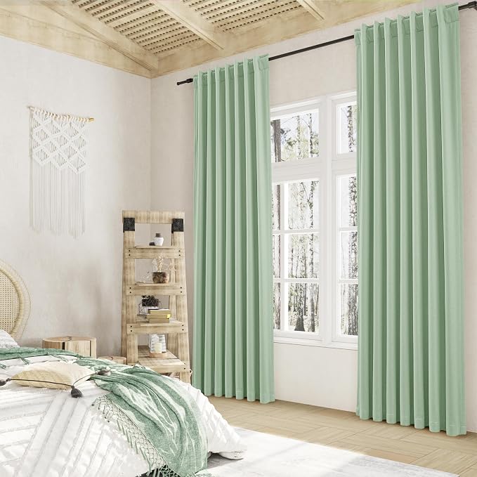 Guken 100% Blackout Curtains 120 Inch Length 2 Panels Set - Image 8