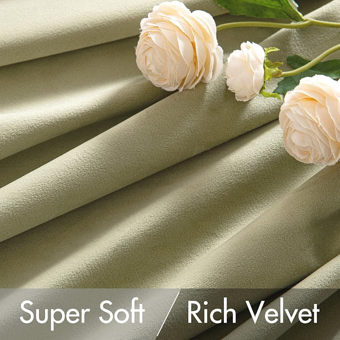 MIULEE Velvet Curtains 96 inches 2 Panels - Image 4