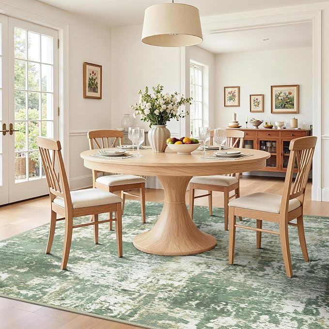 Washable Area Rugs 4'x6' Non-Slip Modern Abstract Soft - Image 9