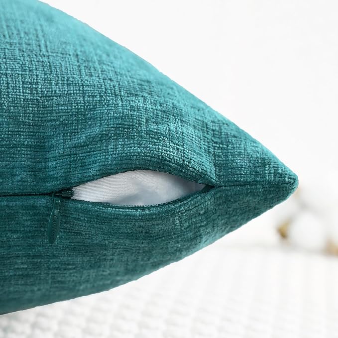 CaliTime Decorative Couch Throw Pillow Covers 26 X 16 Inches Teal | Pack of 2 - Image 4