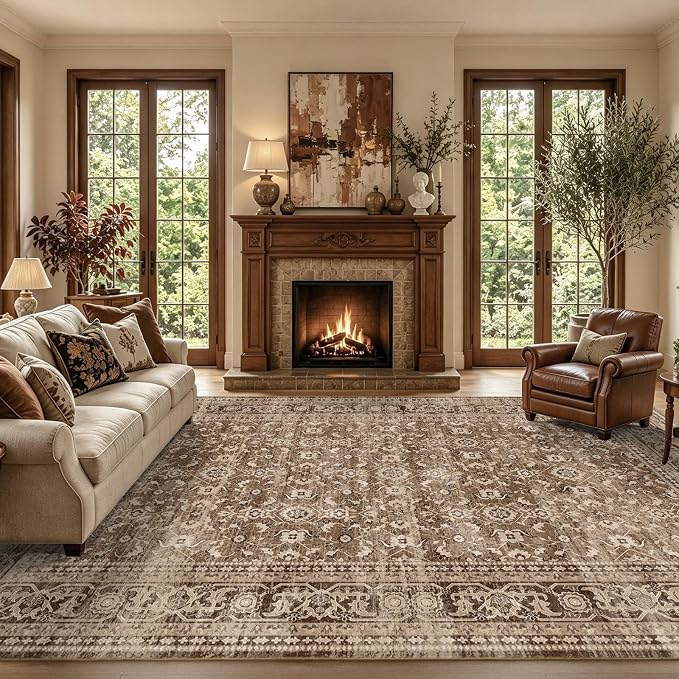 8x10 Ft Large Area Rugs for Living Room, Soft Non-Slip Machine Washable Rug by Lo%CC%80utiRootHome