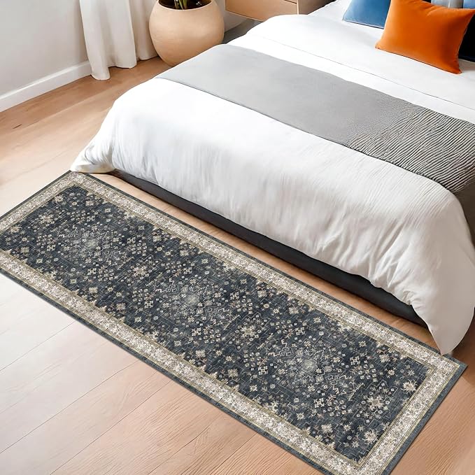 Black Boho Washable 2x6 Runner Rugs - Image 6
