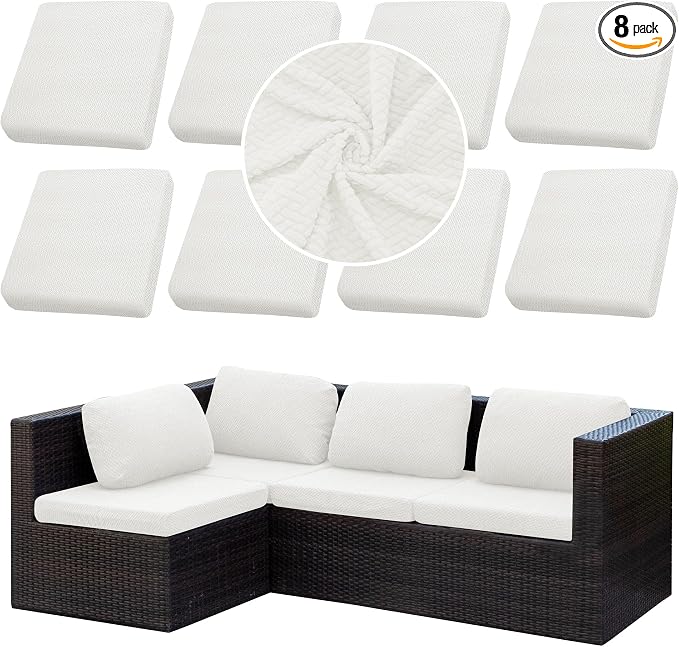 Outdoor Cushion Covers Set, Replacement by SUKAIKEQA