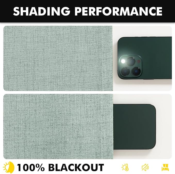 MIULEE 100% Blackout Linen Curtains - Image 7