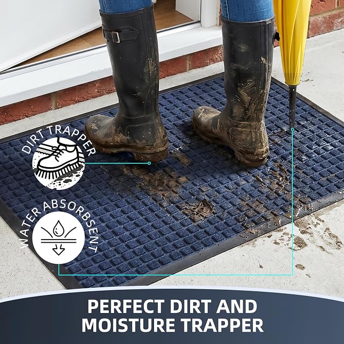 Front Door Mat Outside Entrance, Heavy Duty Waterproof Doormat | 61.5"x36" - Image 3