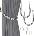 NICEEC 2 Pack Natural Cotton Rope Curtain Tiebacks Elegant Boho Style by NICEEC