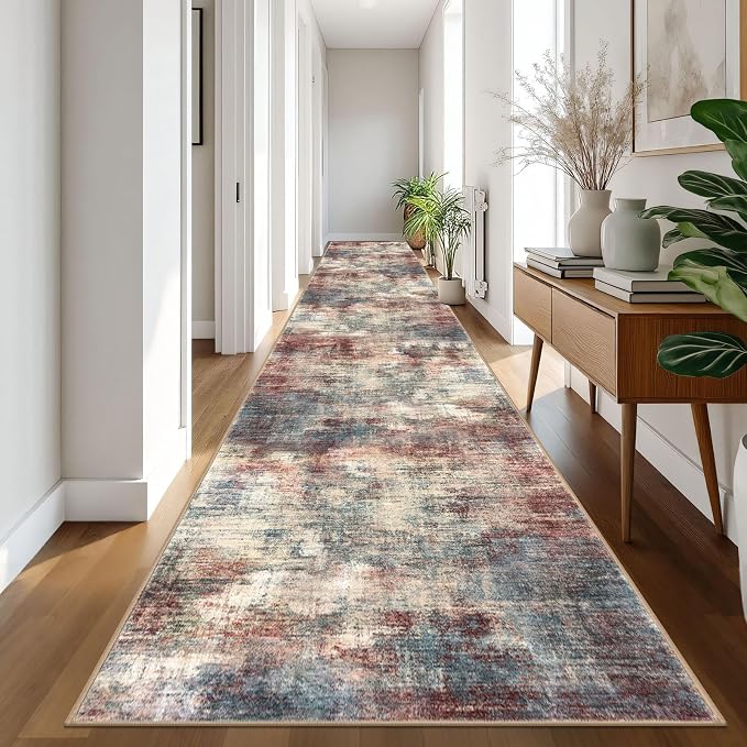 IOHOUZE Abstract Runner Rug 3x20 Ft Extra Long Washable Runners - Image 8