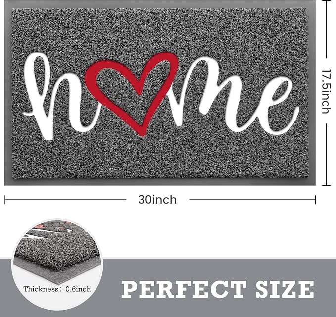 CozyBounty Black Door Mat Welcome Mats Home Non-Slip Doormat - Image 3
