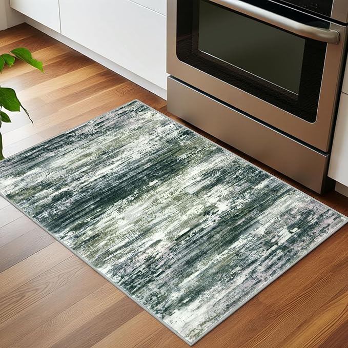 KOZYFLY Small Area Rug 2x3 Rug Entryway Rugs Modern Abstract Indoor Non-Slip - Image 3