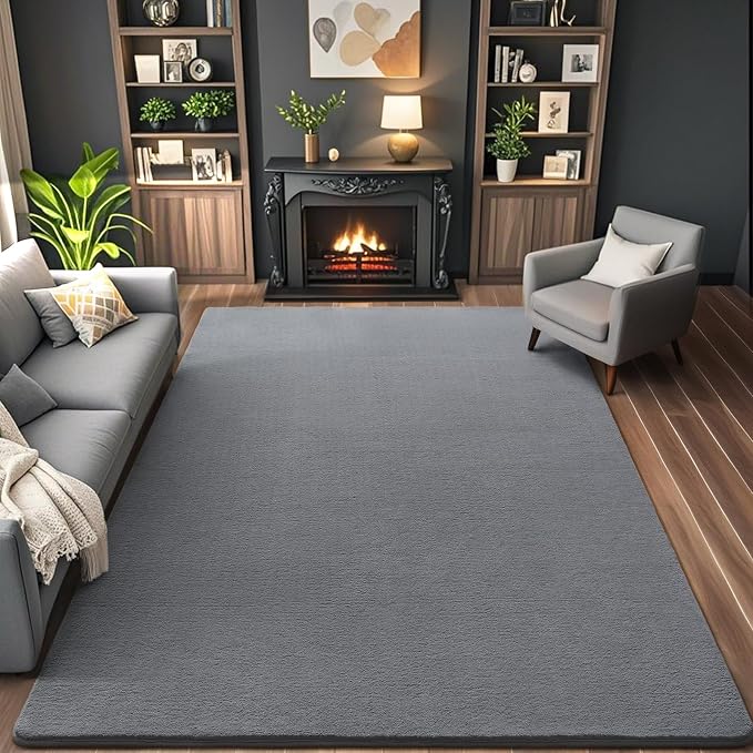 AROGAN 4x6 Feet Shag Area Rugs for Bedroom, Modern Washable Rugs for Living Room - Image 2