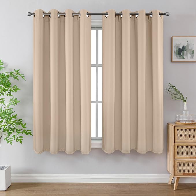 Joydeco Blackout Curtains 72 Inch Length 2 Panels Set, Thermal Insulated Long by JOYDECO