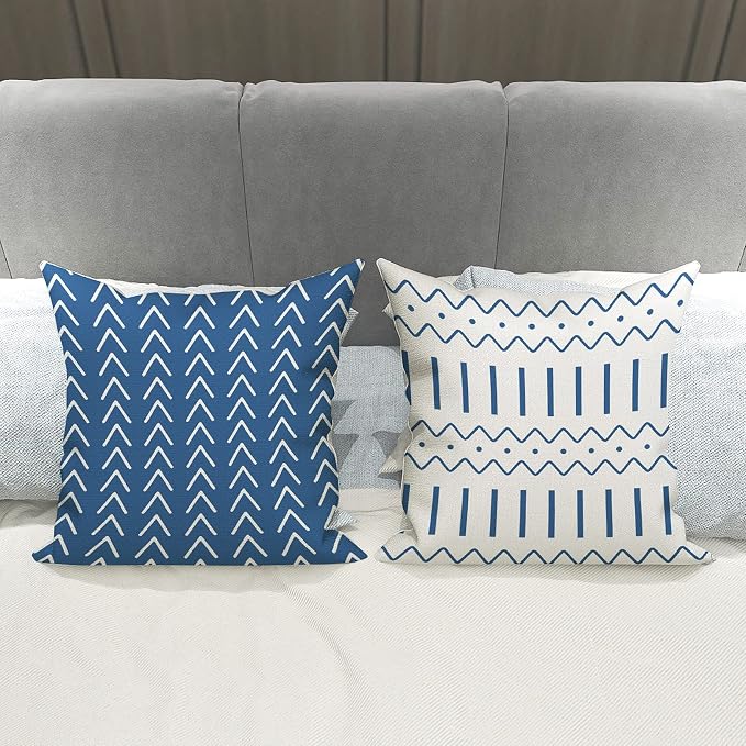 YCOLL Pillow Covers 16x16 Set of 4, Modern Sofa Throw Pillow Cover, Decorative - Image 4