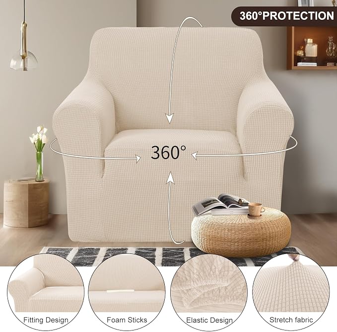 U-NICE HOME Recliner Chair Covers Stretch Couch Cover Sofa Cover Sofa Slipcover - Image 3