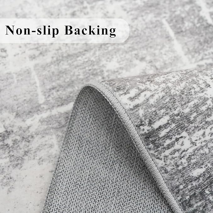 Washable 2x5 Hallway Runner Rug: Indoor Abstract Water Resistant Kitchen - Image 3