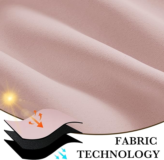 RYB HOME Bedroom Blackout Curtains 54 inches Long, 100% Blackout Thermal - Image 7