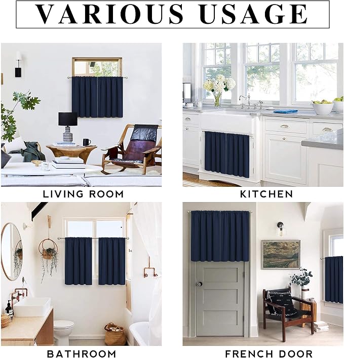 RYB HOME Short Blackout Curtains - Image 7