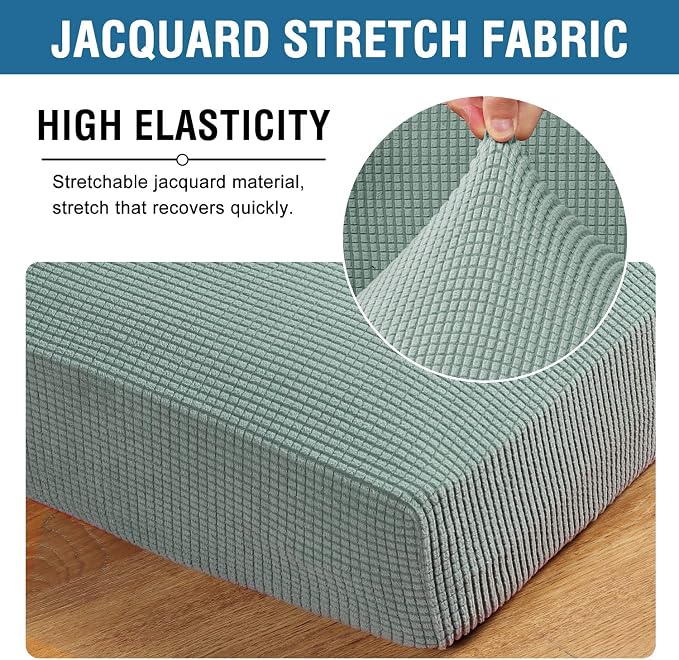 H.VERSAILTEX High Stretch Individual Seat Cushion Covers Sofa Slipcovers Couch - Image 4