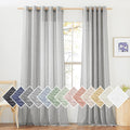 NICETOWN Linen Sheer Sliding Door Curtains 84 inch Long by NICETOWN