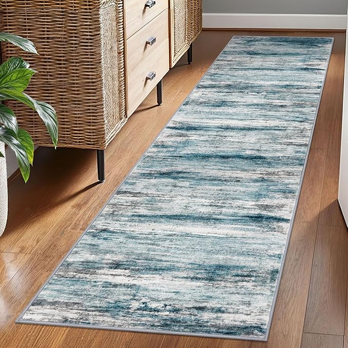 KOZYFLY Modern Abstract Runner Rug, 2x7 Kitchen Rugs Non-Slip Washable Soft by KOZYFLY