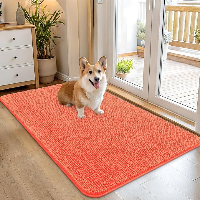 OLANLY Dog Door Mat for Muddy Paws 45x27, Absorbs Moisture and Dirt, Absorbent by OLANLY