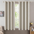 MIULEE Linen Curtains for Bedroom 100% Blackout Thermal Insulated Cobblestone by MIULEE
