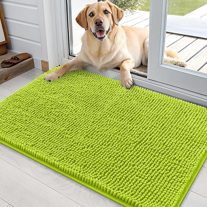 OLANLY Dog Door Mat for Muddy Paws 36x24, Absorbs Moisture and Dirt, Absorbent by OLANLY