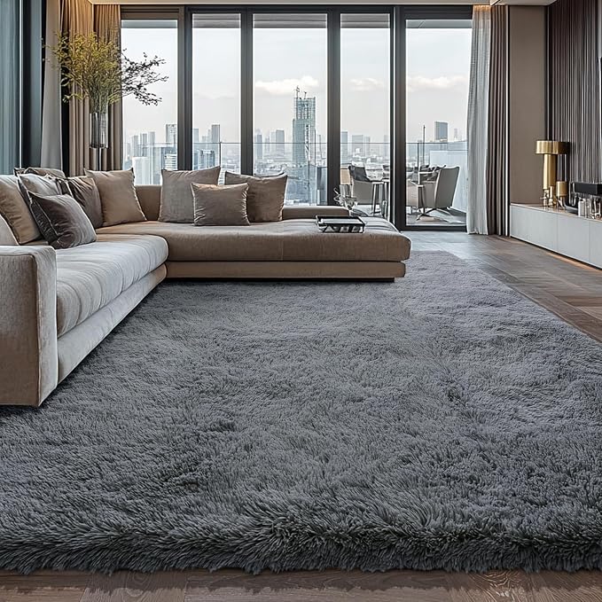 Shag Area Rugs for Bedroom Living Room, 4X6 Ultra Soft Fluffy Area Rugs for Dorm by Boshengya