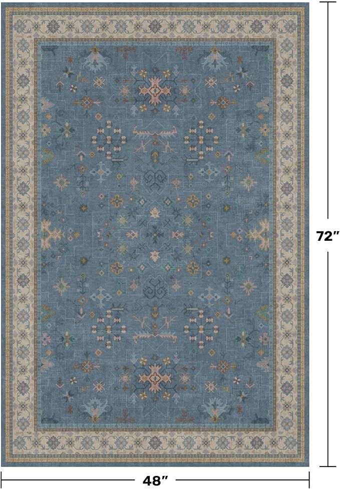 Washable 4x6 Small Rug for Living Room, Area Rug for Kitchen, Large Entryway - Image 2